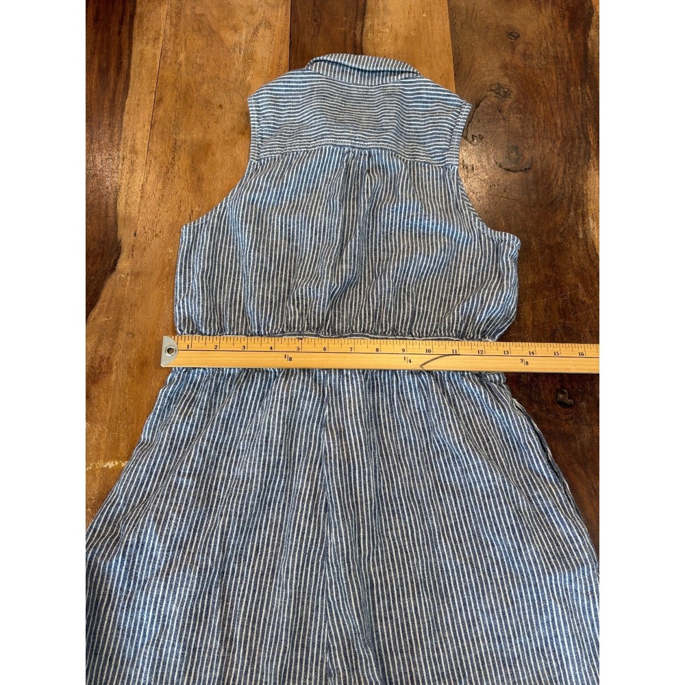 Anthropologie blue white striped shorts romper women's size 0 nautical preppy - Picture 4 of 9
